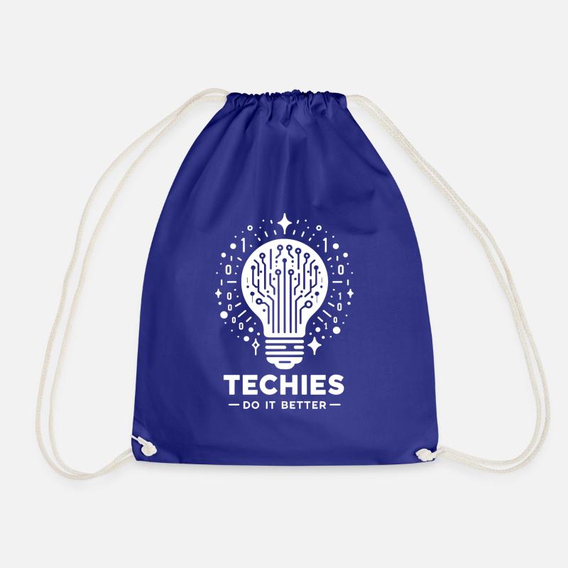 Techies Do IT Better - Drawstring Bag - royal blue