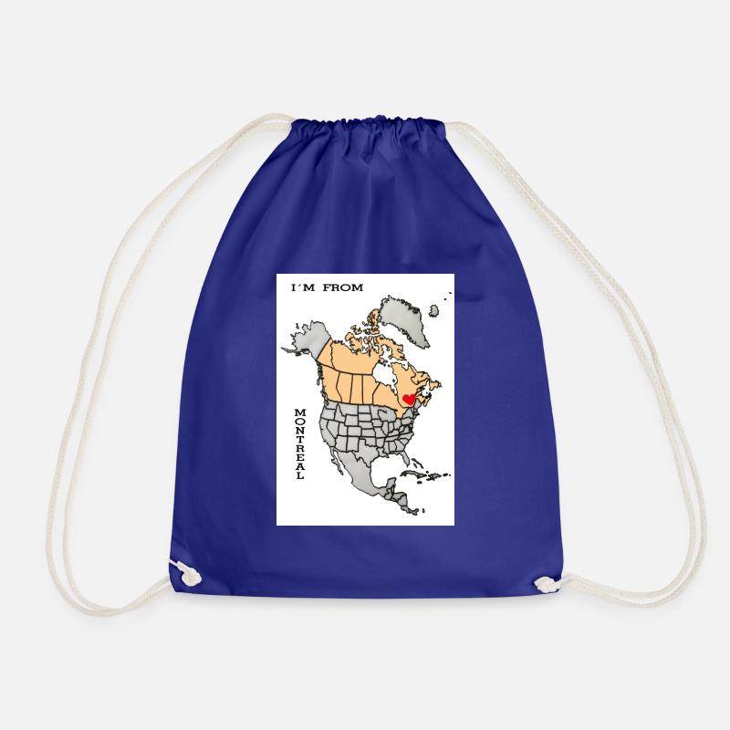 I ́m from Montreal slogan - Drawstring Bag - royal blue