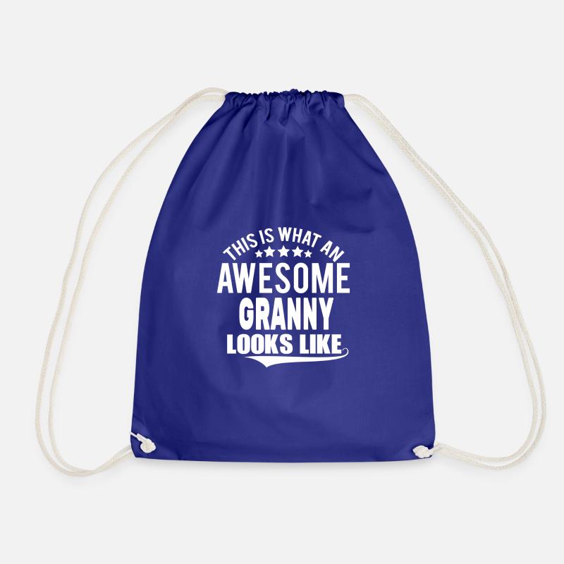 THIS IS WHAT AN AWESOME GRANNY LOOKS LIKE - Drawstring Bag - royal blue