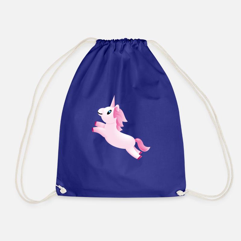 Smiley Unicorn - Turnbeutel - Königsblau