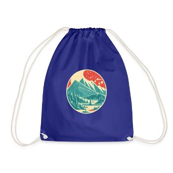 Mountains - Drawstring Bag - royal blue - Front