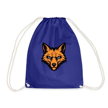 Fox Head Animal - Drawstring Bag - royal blue - Front
