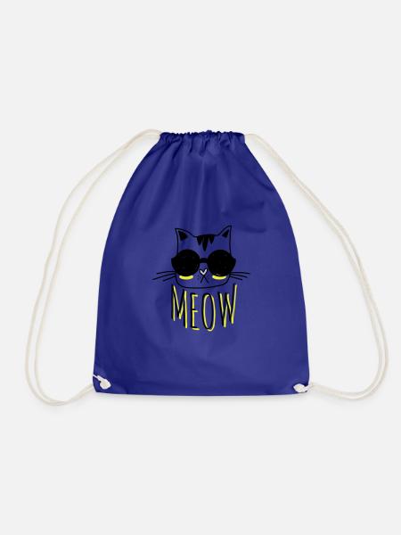 Cool Cat - Drawstring Bag - royal blue