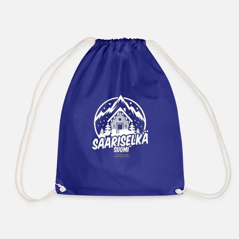 Saariselkä Suomi Finland Ski Resort - Drawstring Bag - royal blue