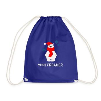 Eisbader Winterbader Polar Eisbär Winterschwimmen - Turnbeutel - Königsblau - Vorne