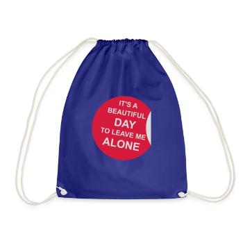 leave me alone day - Drawstring Bag - royal blue - Front