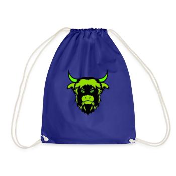 buffalo bull - Drawstring Bag - royal blue - Front