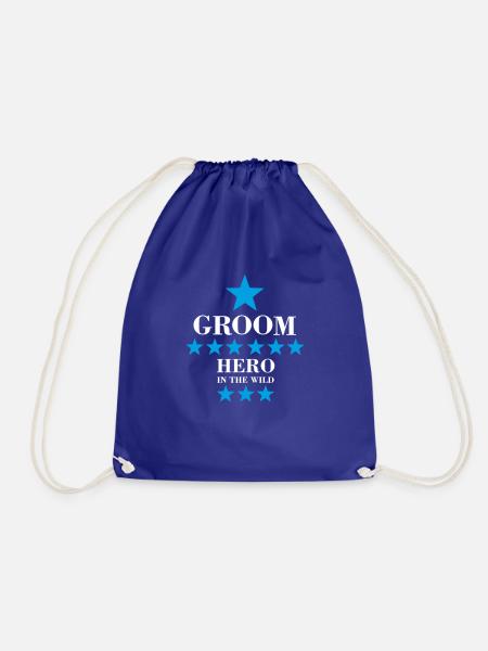 Junggesellenabschied Bräutigam Groom Hochzeit - Turnbeutel - Königsblau