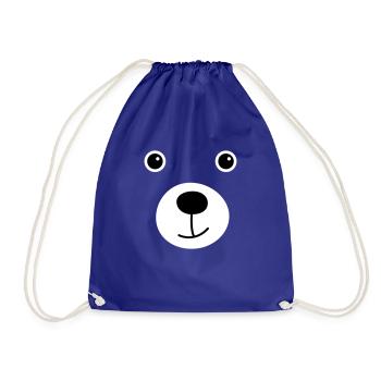 Cute Little Teddybear Face - Sac de sport léger - bleu roi - Devant