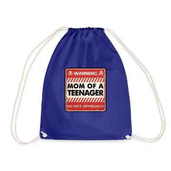 Mom of an Official Teenager 13th Birthday - Drawstring Bag - royal blue - Front