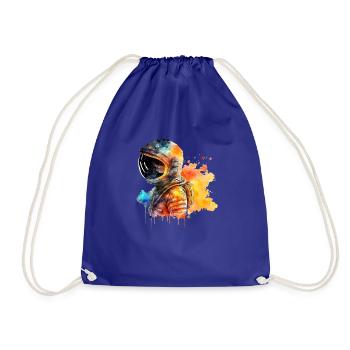 Aquarelles de portrait d’astronaute - Sac de sport léger - bleu roi - Devant