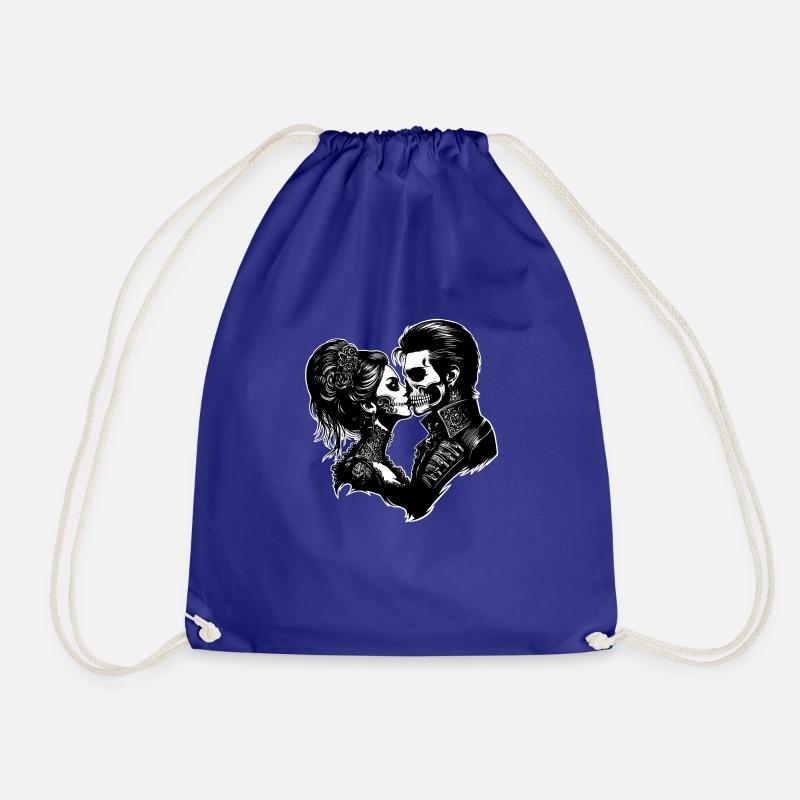 Couple in Love Gothic Design - Drawstring Bag - royal blue