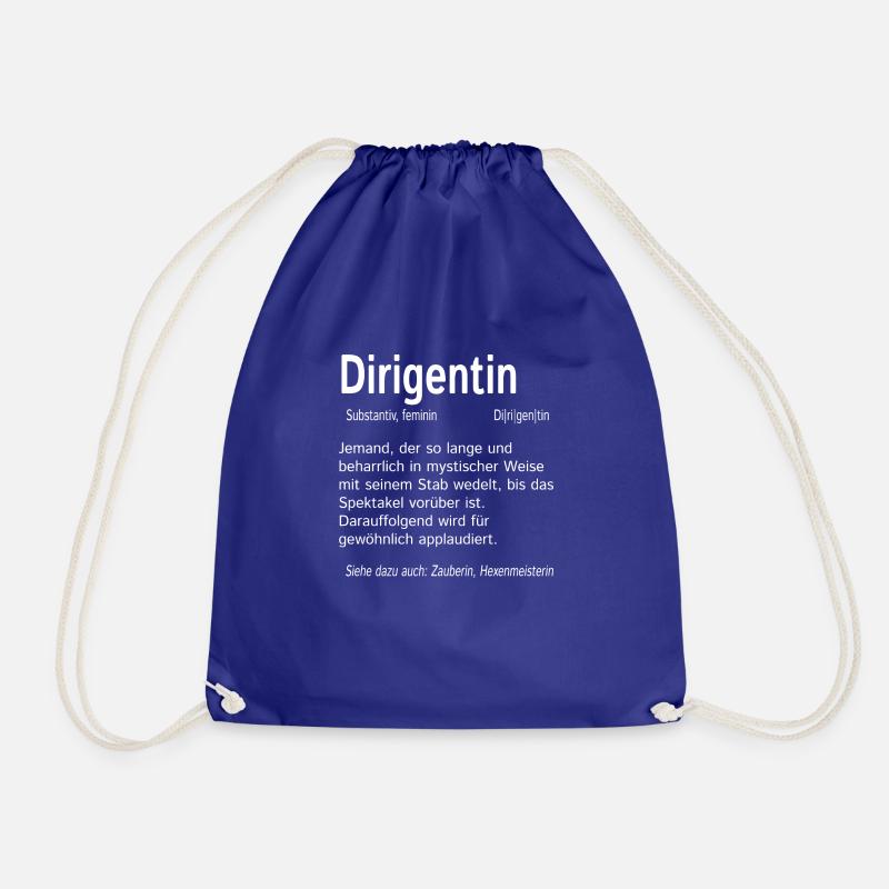 Dirigentin Wörterbuch Definition - Turnbeutel - Königsblau