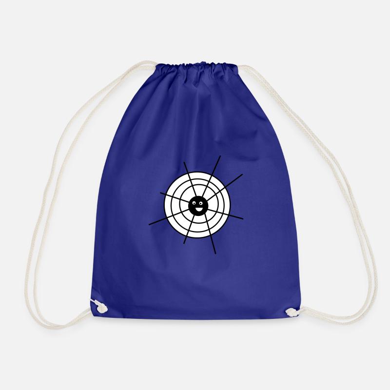 spider and web - Drawstring Bag - royal blue