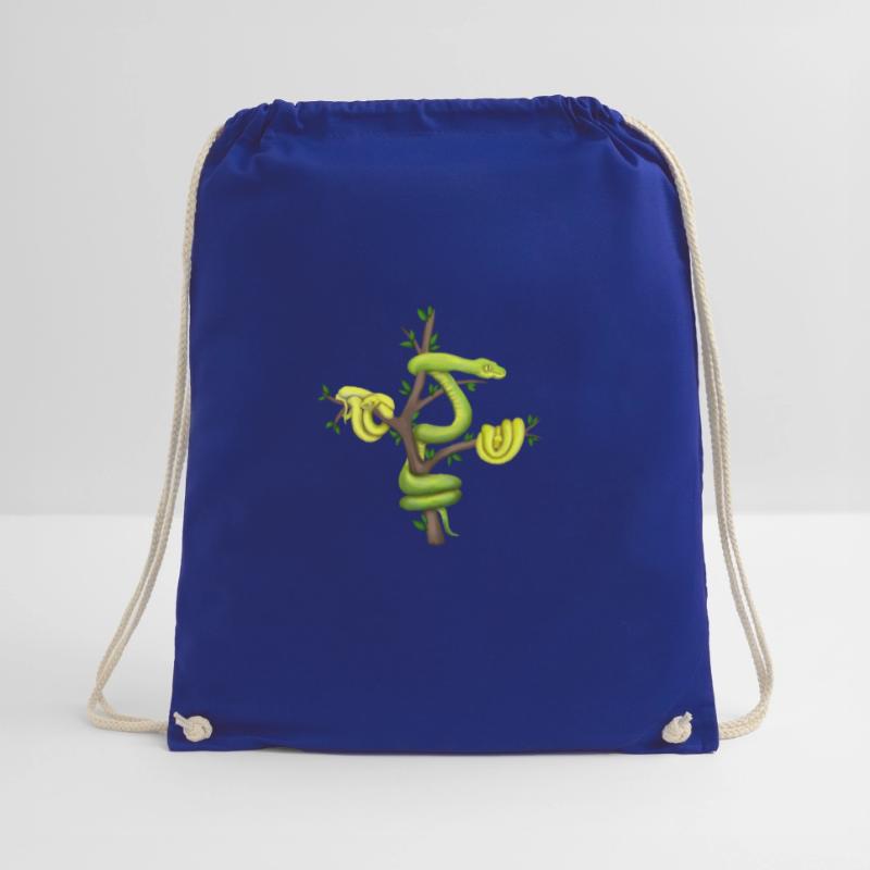 The Green Python - Tree Python Drawstring Bag