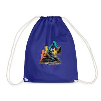 Graffiti d’excavatrice - Sac de sport léger - bleu roi - Devant