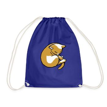 chat qui dort en boule - Sac de sport léger - bleu roi - Devant