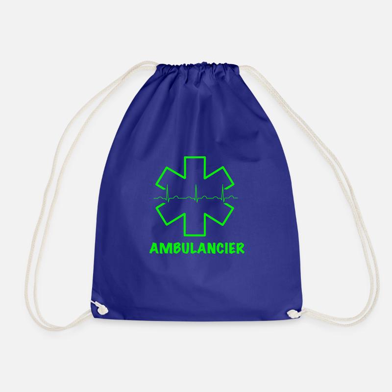 Ambulancier vert fluo - Sac de sport léger - bleu roi