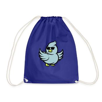 Deaf Comic Sunglasses - Drawstring Bag - royal blue - Front