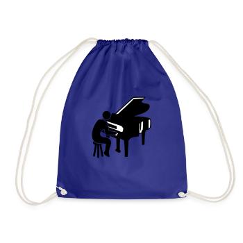 Piano Keys Instrument Playing Classical Music - Drawstring Bag - royal blue - Front