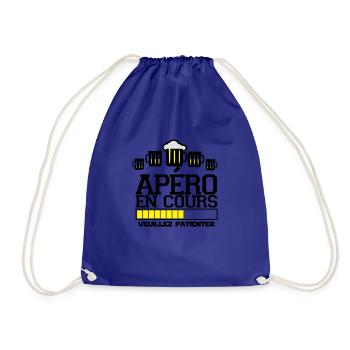 apéro en cours ,t-shirts apéro, message - Sac de sport léger - bleu roi - Devant