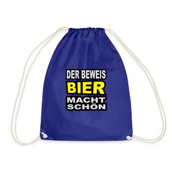 der beweis bier macht schön - Turnbeutel - Königsblau - Vorne