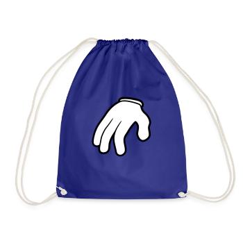 handschuh cartoon hand arme clipart ohne koerper c - Turnbeutel - Königsblau - Vorne