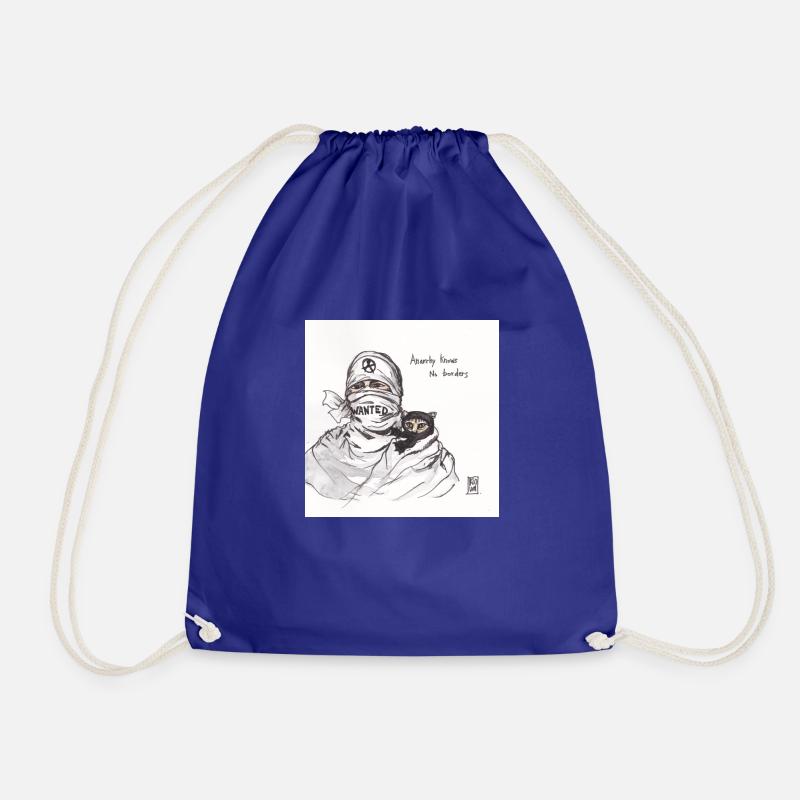Warrior of anarchy - Drawstring Bag - royal blue