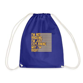 Je ne discute pas - Sac de sport léger - bleu roi - Devant