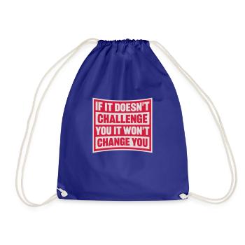 Séance d’entraînement Fitness Motivation Citation - Sac de sport léger - bleu roi - Devant