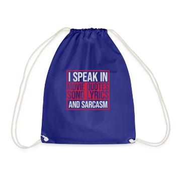 speak lyrics and sarcasm - Turnbeutel - Königsblau - Vorne