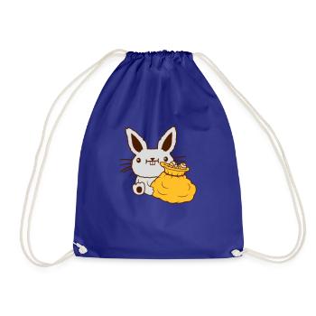 Lapin de Pâques grand sac d’oeufs - Sac de sport léger - bleu roi - Devant