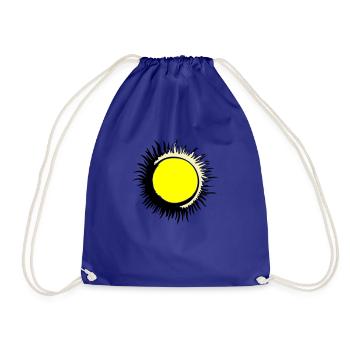 Sun Summer Watercolor Nature Beach Sky Vector - Drawstring Bag - royal blue - Front