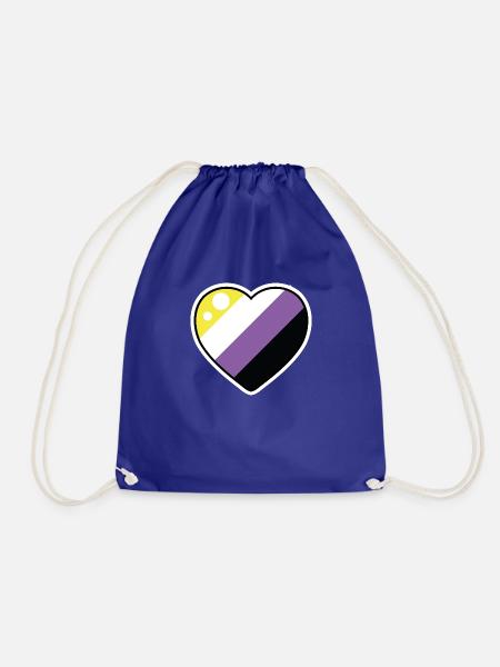 Herz (Non-Binary) - Turnbeutel - Königsblau