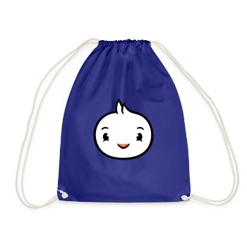 Bird Face Head Duck Cute Cute Friendly - Drawstring Bag - royal blue - Front