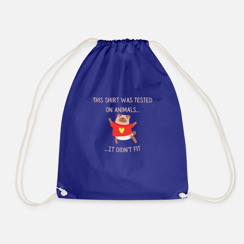 Tested on Animals - Drawstring Bag - royal blue