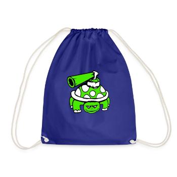 Turtle Tank Gun Shoot War Attack - Drawstring Bag - royal blue - Front