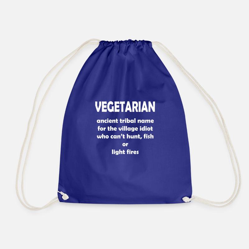 Vegetarian - Drawstring Bag - royal blue