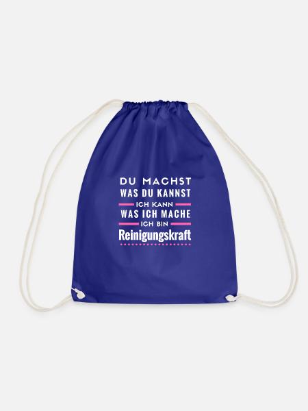 Reinigungskraft - Turnbeutel - Königsblau