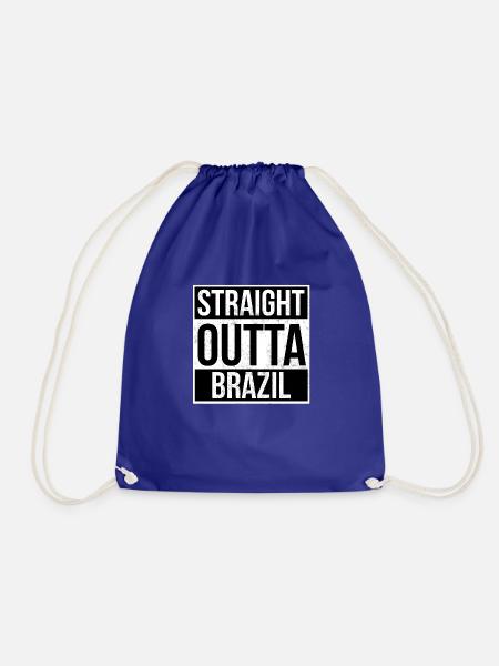Straight Outta Brazil! - Turnbeutel - Königsblau