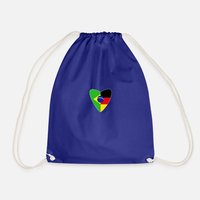 Brazil Germany Flag Brazilian Gift - Drawstring Bag - royal blue