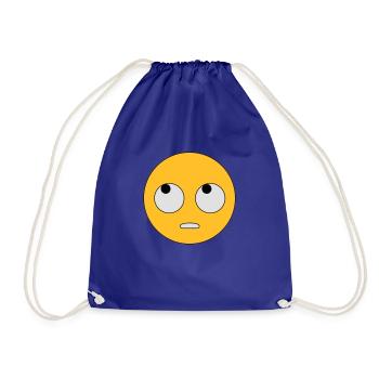 Emoji dein Ernst - Der Augenroller - Turnbeutel - Königsblau - Vorne