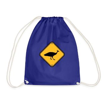 Shield danger caution caution note zone area - Drawstring Bag - royal blue - Front
