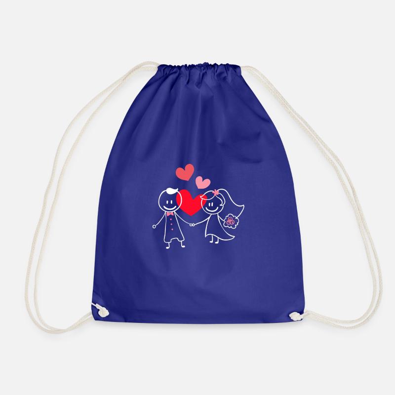 Wedding - Drawstring Bag - royal blue