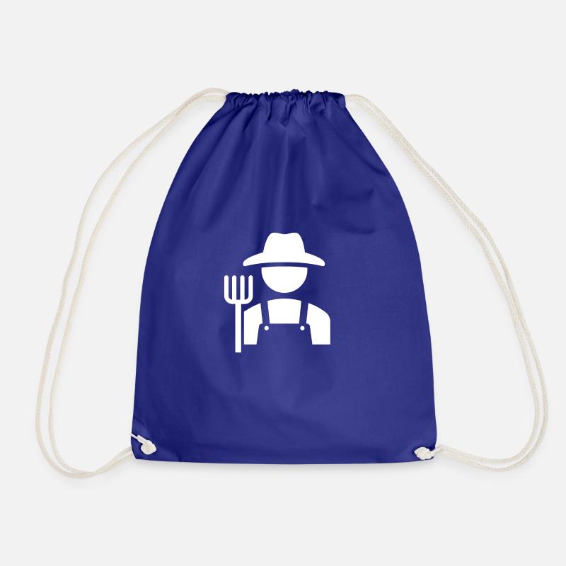 Farmer farmer profession - Drawstring Bag - royal blue