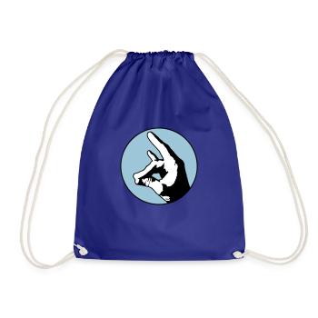 Silent Fox - Drawstring Bag - royal blue - Front