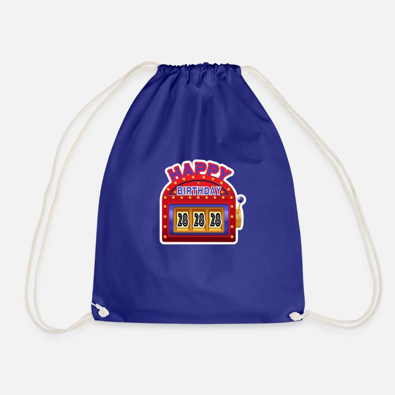 Happy Birthday 28 - Drawstring Bag - royal blue