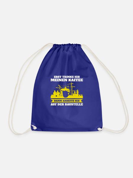 Bauarbeiten Beruf Bauarbeiter Geschenk - Turnbeutel - Königsblau