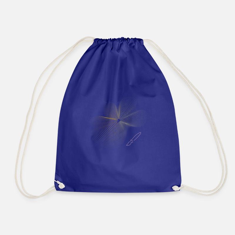 gold art - Drawstring Bag - royal blue
