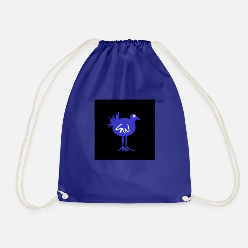 Blue Bird - Drawstring Bag - royal blue